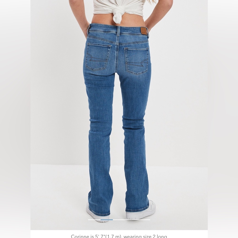 American eagle low rise kick boot cut jean